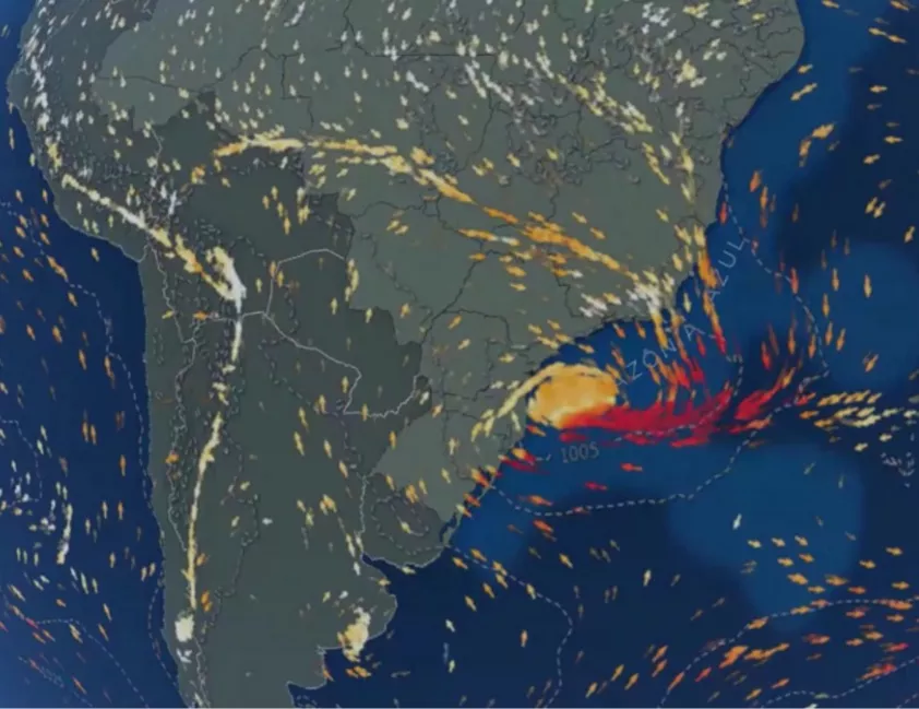 Ciclone extratropical pode causar ventos acima de 100 km/h no Sul e Sudeste, com risco de tornados e danos estruturais.