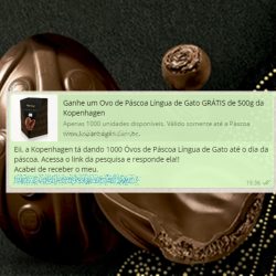 Golpe do ovo de páscoa surpreende 300 mil brasileiros por WhatsApp