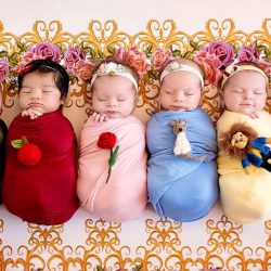 Ensaio fotográfico mostra recém-nascidas como princesas da Disney