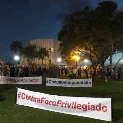 Mil pessoas  participaram das manifestações  políticas na última terça-feira, na avenida Planalto