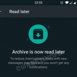 WhatsApp vai substituir conversas arquivadas por modo ‘Ler Depois’