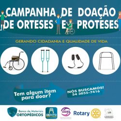 Rotary participa de Campanha de Doação de Órteses e Próteses