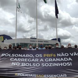 Policias federais protestam contra governo Bolsonaro