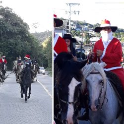 Cavalgada leva o espírito natalino aos bairros de Bento