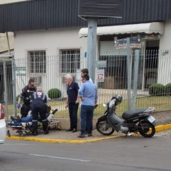 Motociclista ferido no Borgo