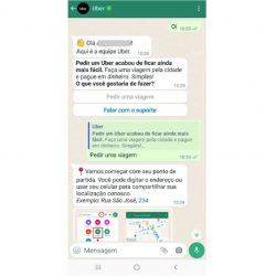 Uber anuncia que corridas podem ser chamadas pelo WhatsApp no Brasil; veja como funciona