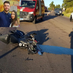 Jovem casal de Bento morre em acidente de moto na  Rota do Sol