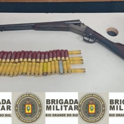 Operação da BM captura homem e confisca espingarda e munições