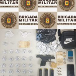 Dupla é presa em Bento Gonçalves por tráfico e porte ilegal de arma