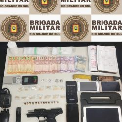 BM faz duas prisões por porte ilegal de arma e tráfico de drogas