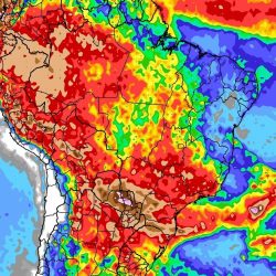 Tendência de chuva pra dez dias  no Rio Grande do Sul