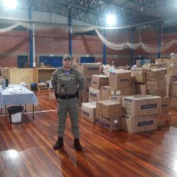 BM reforça policiamento em abrigos temporários e pontos de doações