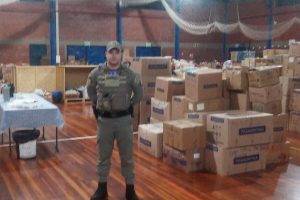 BM reforça policiamento em abrigos temporários e pontos de doações