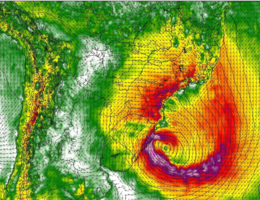 Ciclone traz vento intenso nesta quarta e risco de falta de luz em grande escala