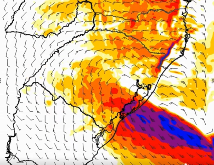 Alerta do órgão federal aponta que o período de maior risco é a madrugada de terça (9) para quarta-feira (10)