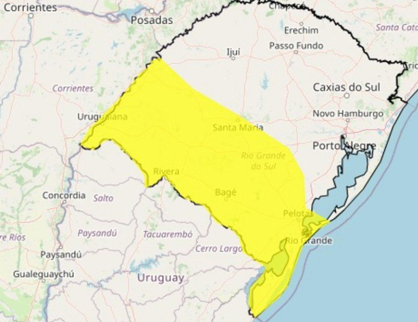 RS tem alerta de tempestade até quarta-feira; veja regiões em risco