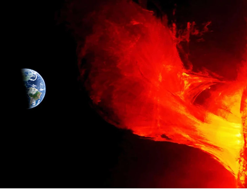 Material disparado por erupção solar superpoderosa vai atingir a Terra esta semana