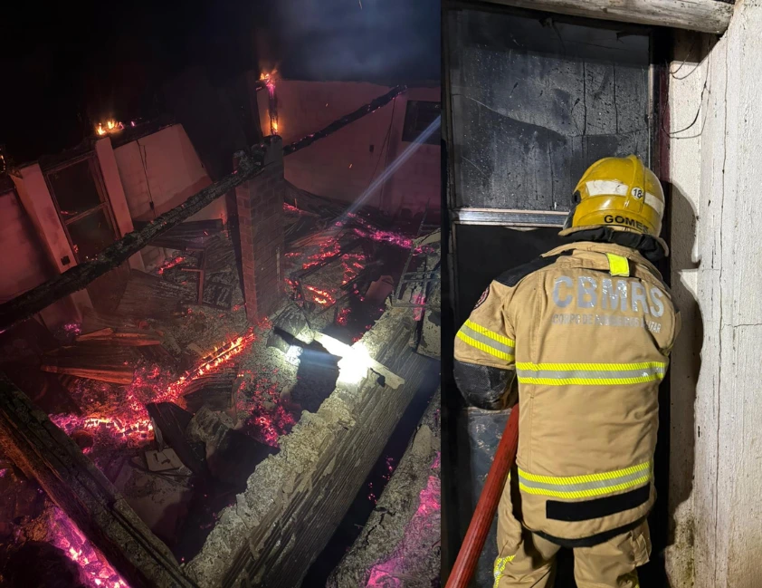 Incêndio atinge residência desabitada no interior de Bento Gonçalves