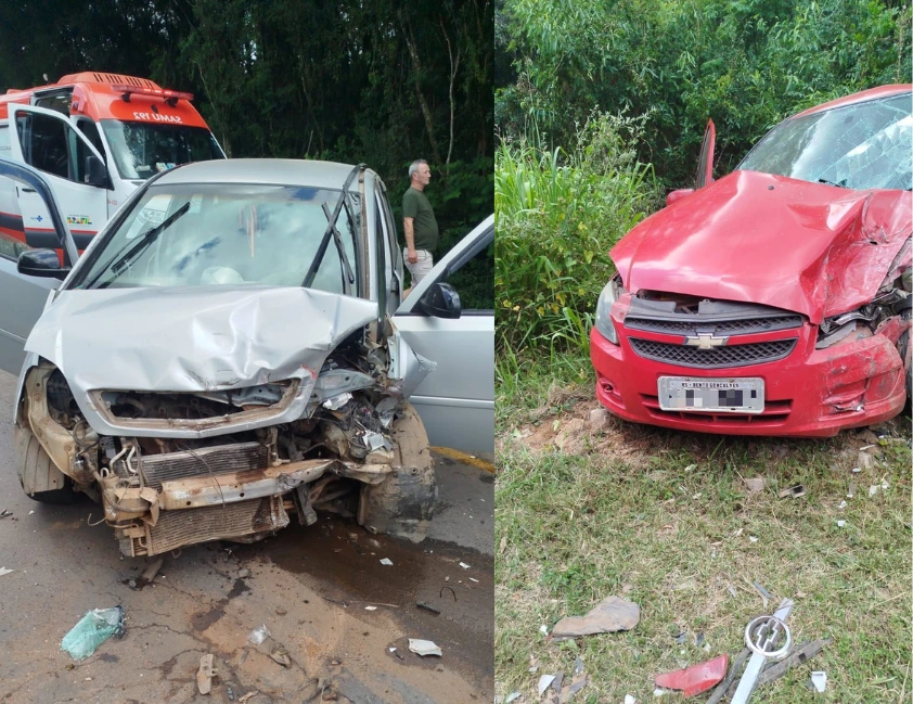 Colisão frontal deixa um idoso morto na ERS-444, no Vale dos Vinhedos