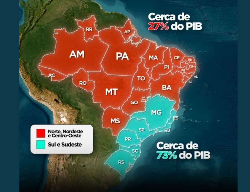 Sul e Sudeste concentram 73% do PIB do Brasil, aponta IBGE
