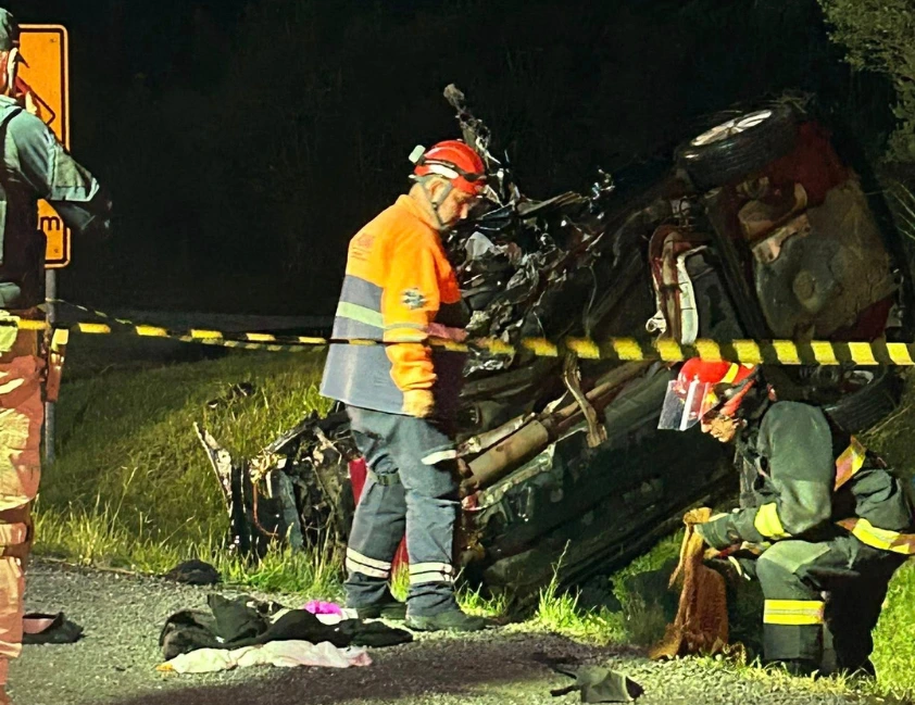 Acidente na BR-470 mata mulher e bloqueia rodovia