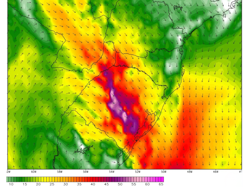 Terça crítica: ciclone favorece vendavais e chuva intensa