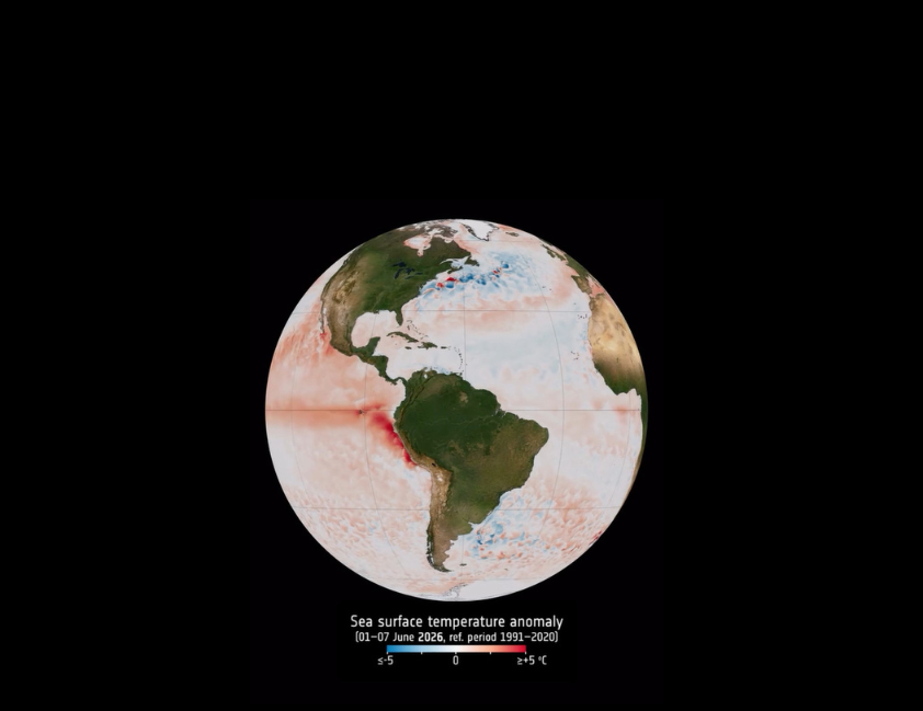Agência Espacial Europeia mostra imagens de satélite que registram os primeiros sinais do fenômeno climático