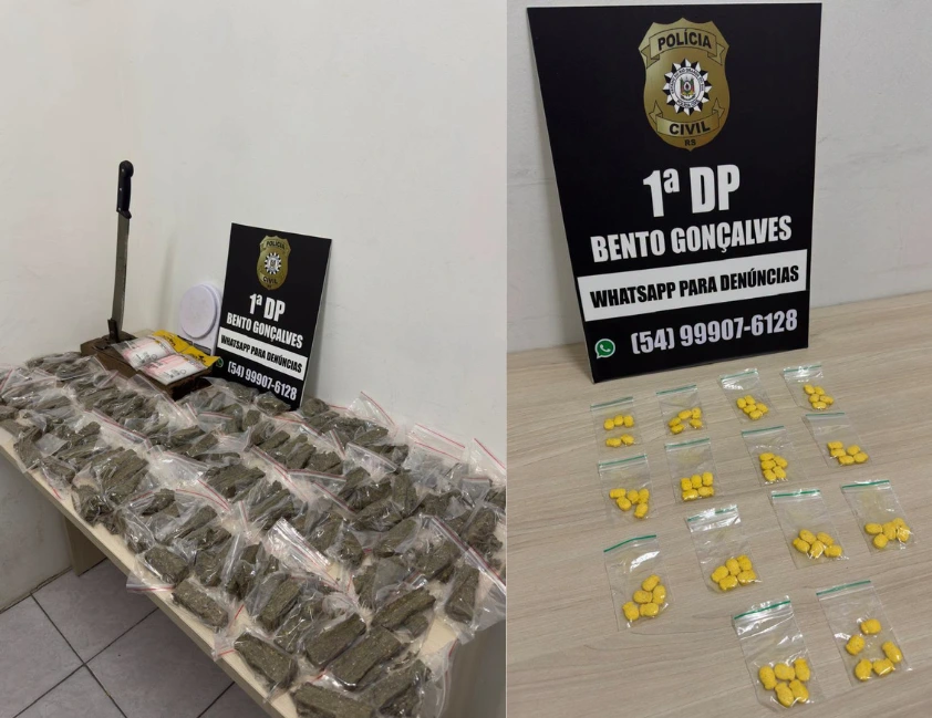 Tele-entrega de drogas é desarticulada em Bento