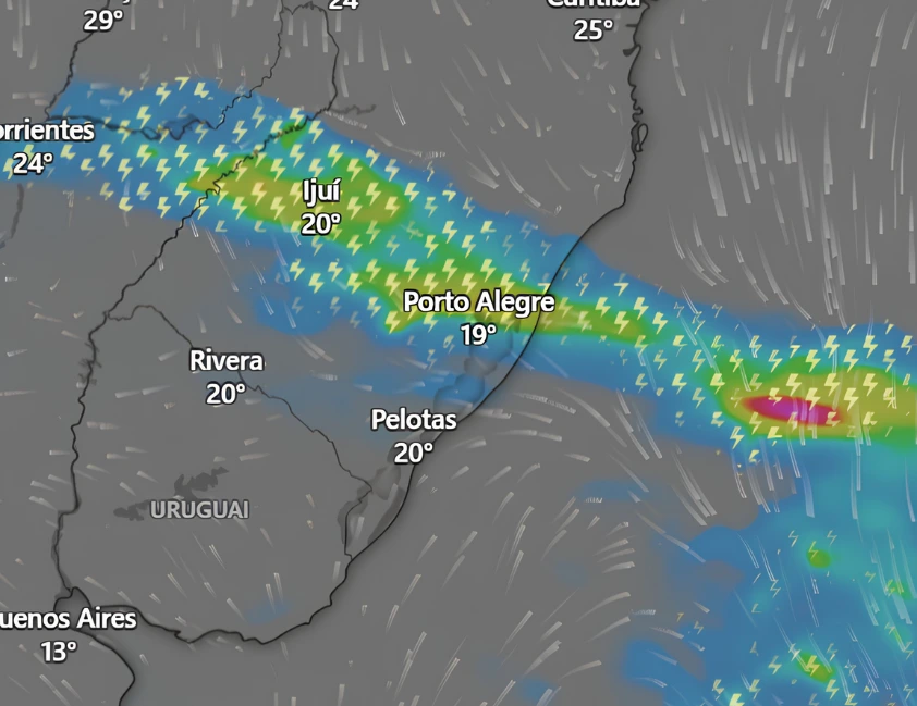 Temporais voltam ao RS com alerta para até 300 mm de chuva nos próximos dias