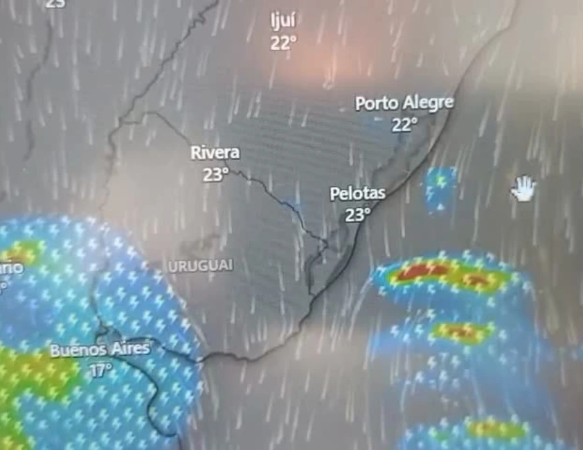 Vento Norte provoca calor de até 35°C e rajadas acima de 100 km/h no RS