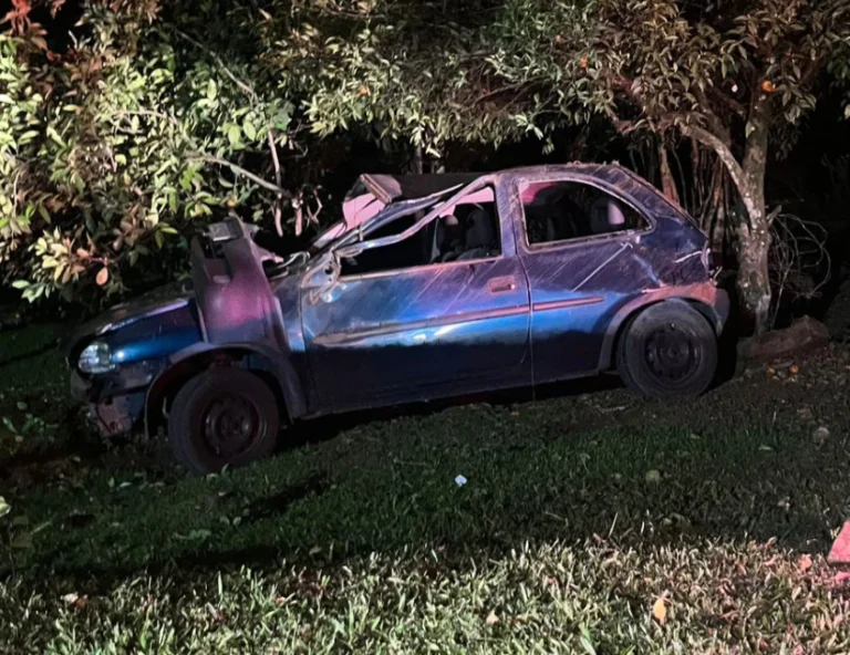 Adolescente de 16 anos capota carro várias vezes na ERS-431