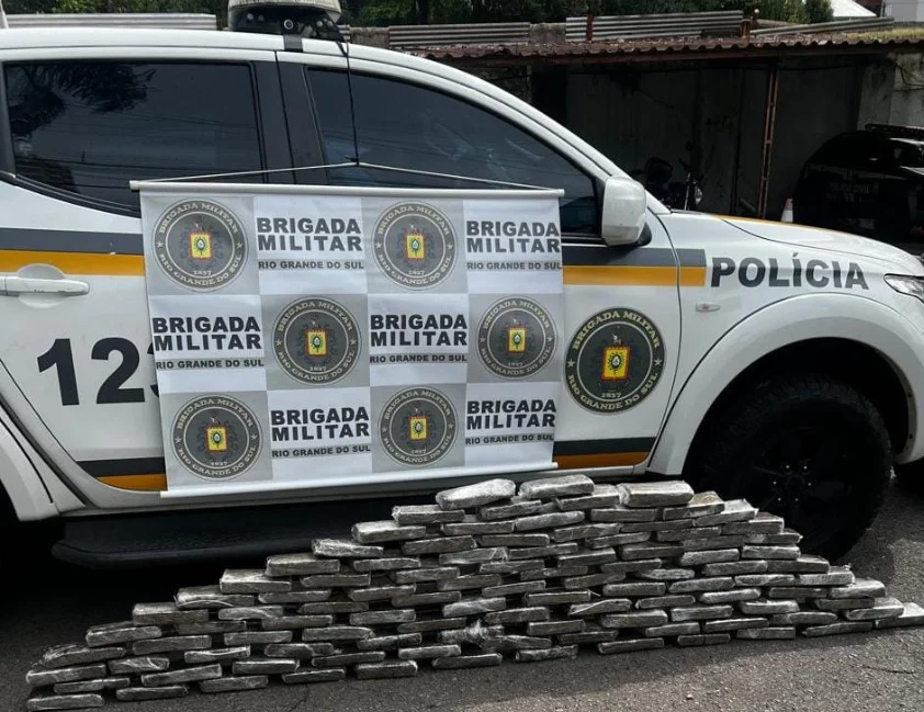 Brigada Militar apreende 53,3 kg de maconha e prende homem em Bento Gonçalves