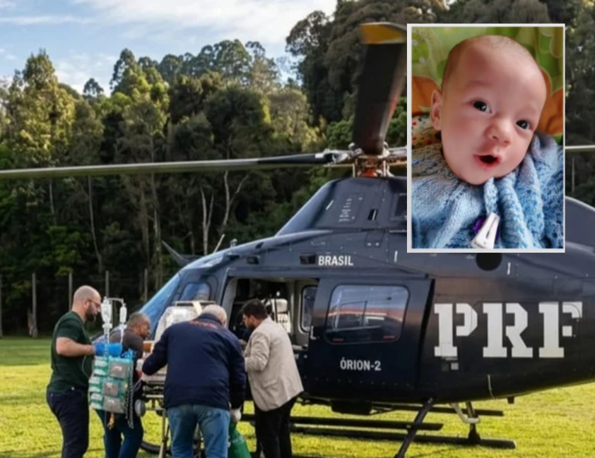 Bebê de três meses morre após grave acidente e transferência aérea pela PRF