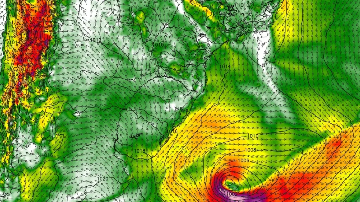 Ciclone extratropical provoca chuva no RS neste fim de semana